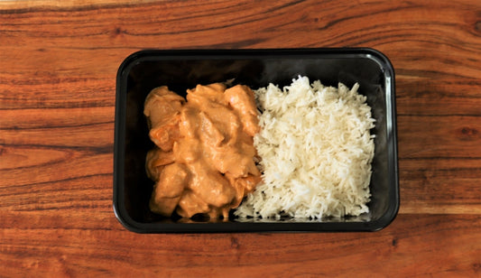 Butter chicken with steamed rice 17.5.24