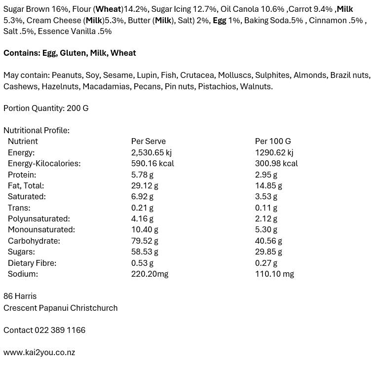 Homemade carrot cake 23.12.25
