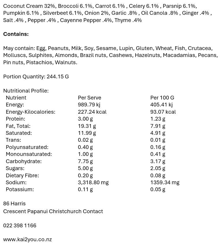 Creamy vegetable soup 3.03.26