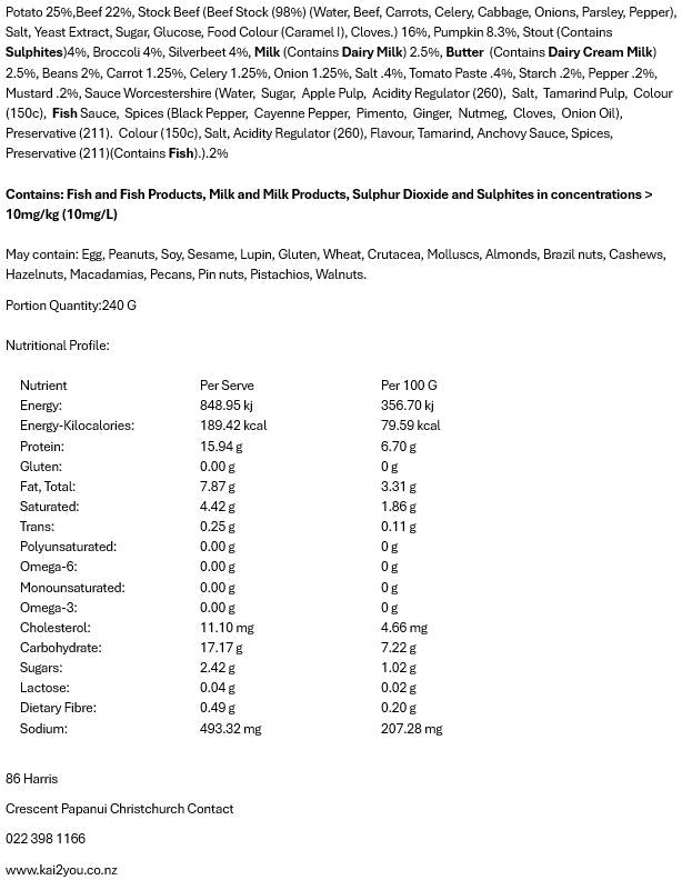 Beef & stout stew 16.5.25