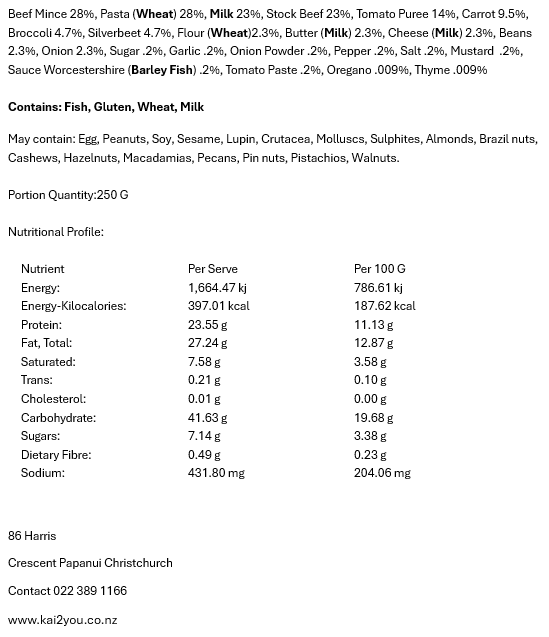 Beef lasagna 3.03.26