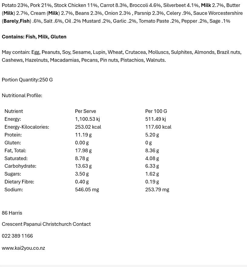 Creamy pork and cider casserole 19.9.25