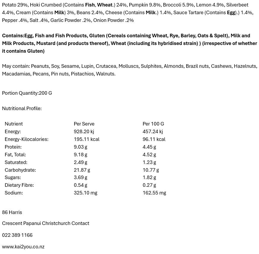 Crumbed Fish 13.5.25