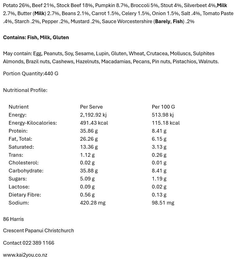 Beef & stout stew 21.11.25