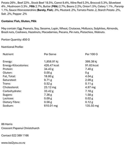 Beef red wine and mushroom casserole 6.10.26