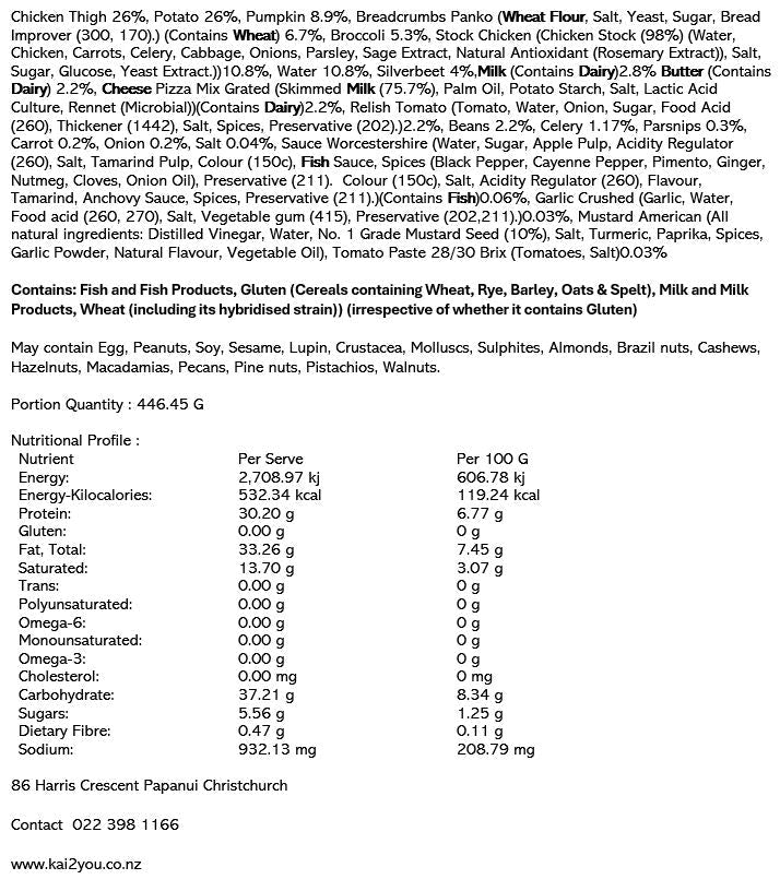 Baked crumbed chicken thigh 12.11.24 Kai 2 You