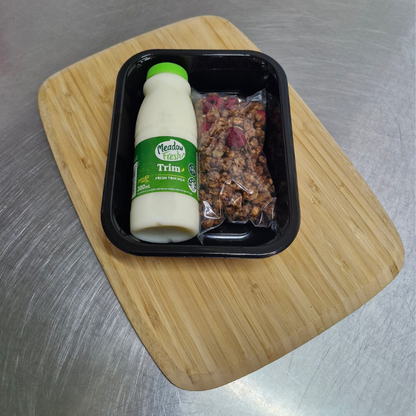 Breakfast cereal Granola or weetbix with blue or green milk 3.03.26