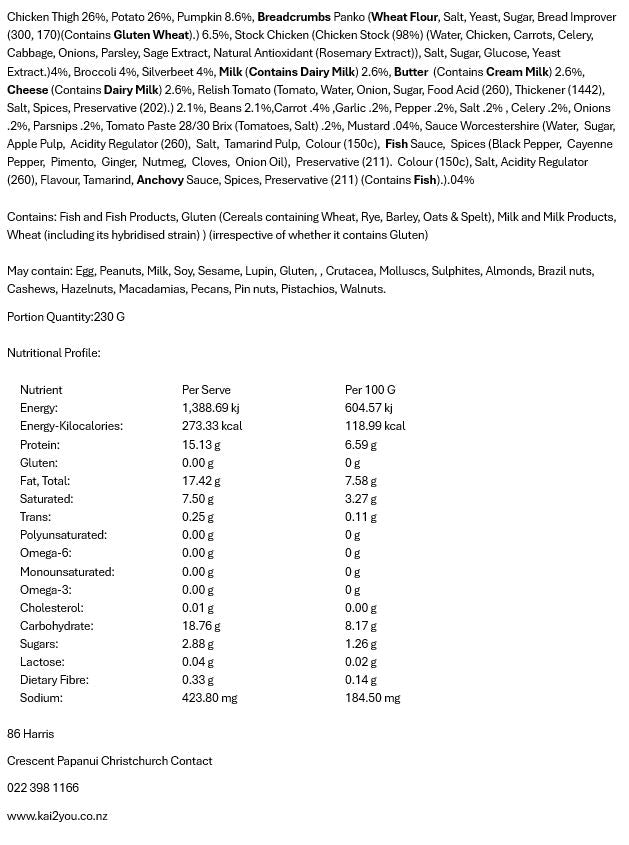 Baked crumbed chicken thigh 12.11.24 Kai 2 You