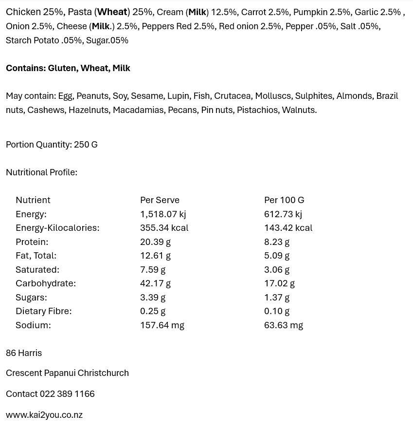 Chicken and roast vegetable pasta bake 2.9.25