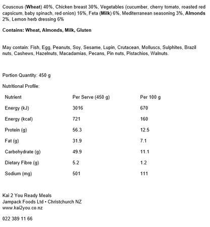 Mediterranean chicken breast & couscous salad 23.12.25