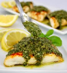 White fish with pesto cream sauce 29.8.25